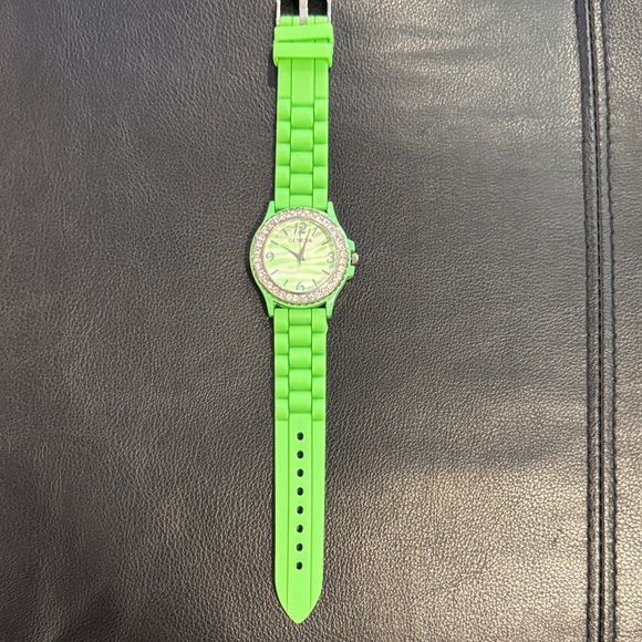 Vibrant Green Watch with Crystal Accents - Picture 1 of 4